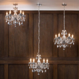 Litecraft Marie Therese Silver 5 Light Chandelier - thumbnail 5