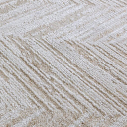 Furniturebox Uk Savannah Cream Textured Cross Pattern Rug 200X300 - thumbnail 5