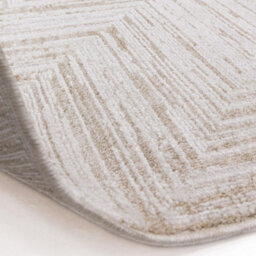 Furniturebox Uk Savannah Cream Textured Cross Pattern Rug 200X300 - thumbnail 8