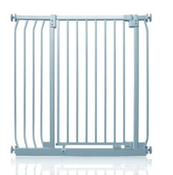 Safetots Extra Tall Elite Safety Gate, 89Cm - 98Cm, Matt Grey, Extra Tall 96.8Cm In Height, Pressure Fit Stair Gate - thumbnail 1