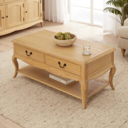 The Furniture Market French Chateau Oak 2 Drawer Coffee Table - thumbnail 3