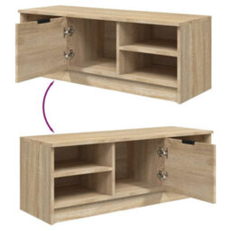 Berkfield Classic Tv Cabinet Sonoma Oak 102X35.5X36.5 Cm Engineered Wood - thumbnail 8