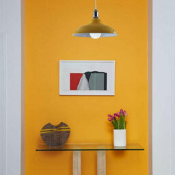 Ledsone Industrial Style Pendant Light Yellow And Chrome Ceiling Light With Shade - thumbnail 6