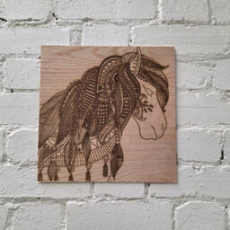 Garden Troughs and Planters Mandala Style Horse's Head Wall Art