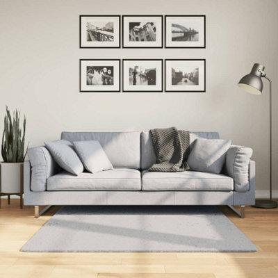 Berkfield Rug Huarte Short Pile Soft And Washable Grey 120X120 Cm - image 1