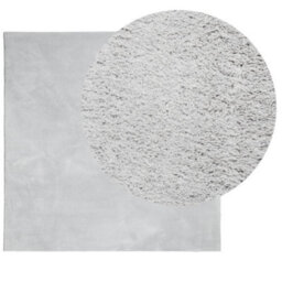 Berkfield Rug Huarte Short Pile Soft And Washable Grey 120X120 Cm - thumbnail 3
