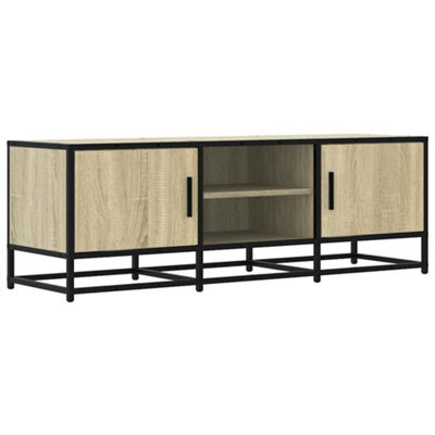 Berkfield Industrial Tv Cabinet Sonoma Oak 120X35X41 Cm Engineered Wood And Metal