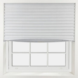 Furnished Stick On Blackout Blinds - No Drill Pleated Shades, Removable Blockout Shutters, White (W)115Cm X (L)150Cm