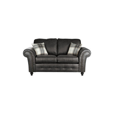 SquareBoxx Cedar Lounge Black Sofa 2 Seater - image 1