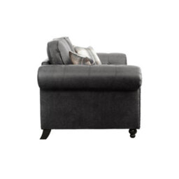 SquareBoxx Cedar Lounge Black Sofa 2 Seater - thumbnail 2