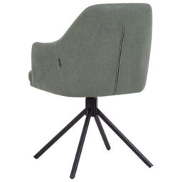 Beliani Set Of 2 Dining Chairs Swivel Mira Fabric Green - thumbnail 6
