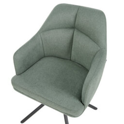 Beliani Set Of 2 Dining Chairs Swivel Mira Fabric Green - thumbnail 8