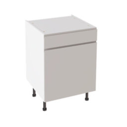 Kitchen Kit Drawerline Base Cabinet 600mm J-Pull - Gloss Light Grey - thumbnail 1
