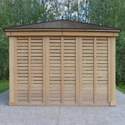 Meridian Gazebo 12Ft X 16Ft (3.7M X 4.9M) With Single Privacy Wall - thumbnail 2
