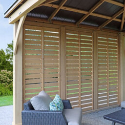 Meridian Gazebo 12Ft X 16Ft (3.7M X 4.9M) With Single Privacy Wall - thumbnail 5