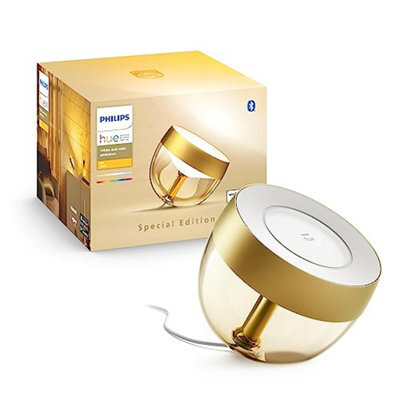 Philips Hue Iris White And Colour Ambiance Smart Table Light V 4 Gold With Bluetooth. Works Alexa, Google Assistant Apple Homekit