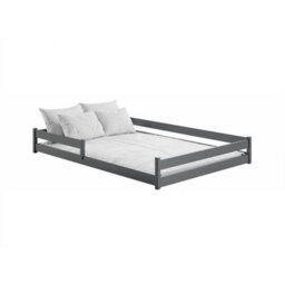 Arte Graphite Fini Eu Double Bed W147Cm X H29Cm X D208Cm - Montessori-Approved Bold Contrast - thumbnail 1
