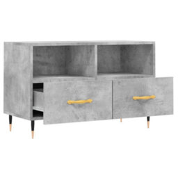 Walplus Tv Cabinet Concrete Grey 80X36X50 Cm Engineered Wood - thumbnail 6