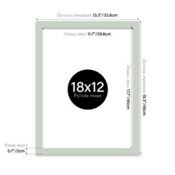18X12 Mint Green Picture Frame (45.7 X 30.5Cm) Poster, Photo, Artwork, Gallery Wall Or Print - thumbnail 3
