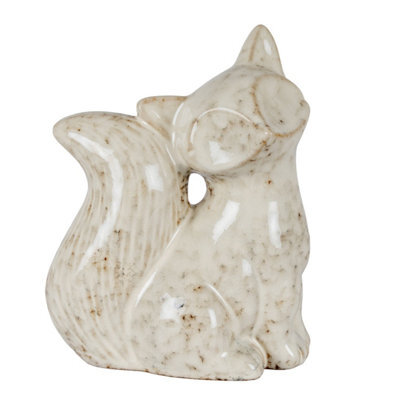 Alora Ceramic Fox Looking Right Sculptural Woodland Animal Figure - image 1
