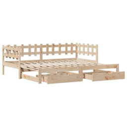 Berkfield Daybed With Trundle And Drawers Without Mattress 90X200 Cm - thumbnail 3