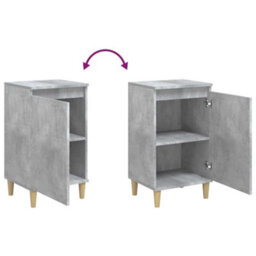 Berkfield Classic Bedside Cabinets 2 Pcs Concrete Grey 40X35X70 Cm Engineered Wood - thumbnail 8