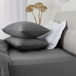 Ameha Bedding Pillowcase-Plain Dyed Charcoal Breathable Envelope Durable Pillow Cover 2 Pair (50 X 75 Cm) Pillow Covers - thumbnail 7