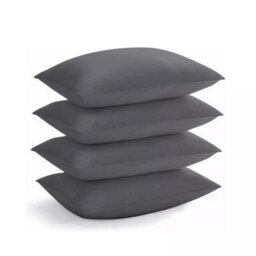 Ameha Bedding Pillowcase-Plain Dyed Charcoal Breathable Envelope Durable Pillow Cover 2 Pair (50 X 75 Cm) Pillow Covers - thumbnail 5