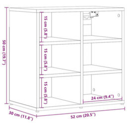 Berkfield Stylish Shoe Cabinet Old Wood 52X30X50 Cm - thumbnail 9