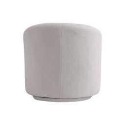 Living And Home White Boucle Upholstered Swivel Tub Chair Armchair Bucket Chair 75 Cm W X 65 Cm D X 74 Cm H - thumbnail 3