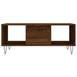 Berkfield Modern Coffee Table Brown Oak 90X50X36.5 Cm Engineered Wood - thumbnail 5