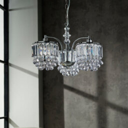 K Living Abraham Flush 3 Light Fitting Acrylic Beaded And Droplet Ceiling Chandelier - thumbnail 5