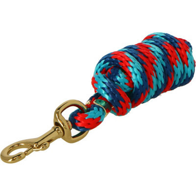 Shires Topaz Horse Lead Rope Navy/red/turquoise (1.8M)