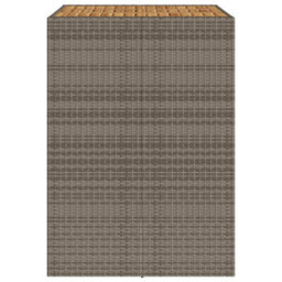 Berkfield Garden Bar Table With Acacia Wood Top Grey 105X80X110 Cm Poly Rattan - thumbnail 6
