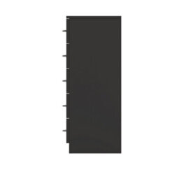 Fwstyle 6 Drawer Chest Of Drawers Black Gloss 4+2 Bedroom Furniture - thumbnail 7