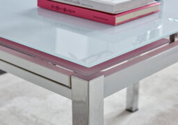 Furniturebox Enna White Glass Extending Dining Table And 4 Grey Milan Chairs - thumbnail 3