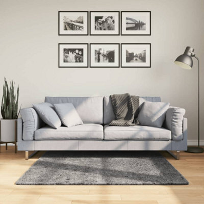 Berkfield Rug Huarte Short Pile Soft And Washable Anthracite 120X120 Cm - image 1