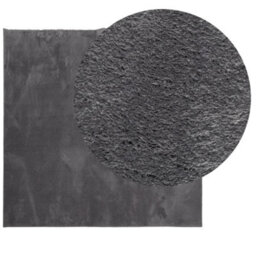 Berkfield Rug Huarte Short Pile Soft And Washable Anthracite 120X120 Cm - thumbnail 3