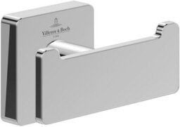 Villeroy & Boch Elements Striking Double Towel Hook Chrome - thumbnail 1