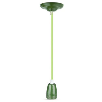 V-Tac Vt3805 High Frequency Porcelain Lamp E27 Holder Green (Vt-7998)