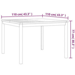 Berkfield 5 Piece Garden Dining Set Solid Wood Teak - thumbnail 9