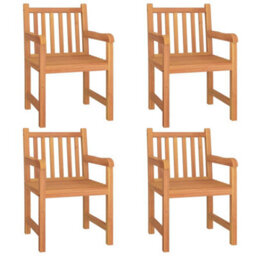Berkfield 5 Piece Garden Dining Set Solid Wood Teak - thumbnail 4