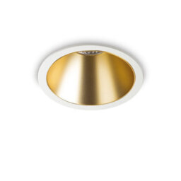 Ideal Lux Game 12Cm Led Recessed Downlight White Gold 3000K