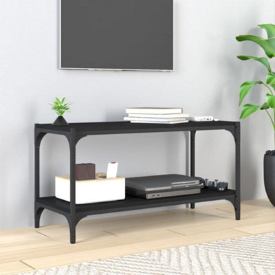 Berkfield Tv Cabinet Black 80X33X41 Cm Engineered Wood And Steel - image 1