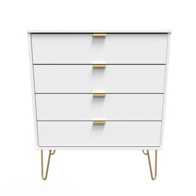 Honshu 4 Drawer Chest Of Drawers In White Matt (Ready Assembled) - image 1