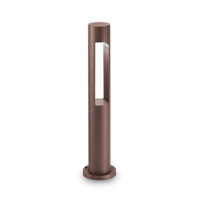 Ideal Lux Acqua Outdoor Bollard Lamp 1 Light Coffee Ip44, G9