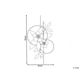 Beliani Wall Decor Flower Berkelium 93 Cm Metal Multicolour - thumbnail 3
