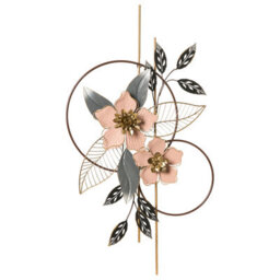 Beliani Wall Decor Flower Berkelium 93 Cm Metal Multicolour