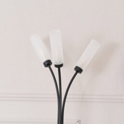 Valuelights Maya 3 Way Curved Arm Matt Black Floor Lamp For Living Room Lounge Hallway Light - Led Bulbs Included - thumbnail 3