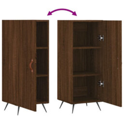 Berkfield Sideboard Brown Oak 34.5X34X90 Cm Engineered Wood - thumbnail 9